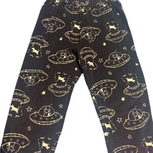 Carter's Kids Pajama Bottoms - Black and Gold UFO Print